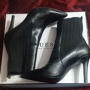 Guess Sleek Black Heeled Boots